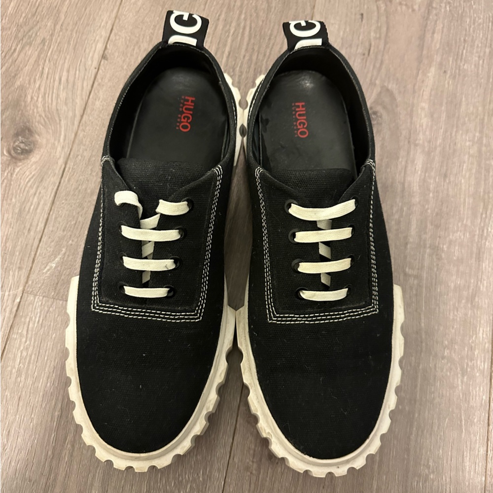 HUGO BOSS Black and White Men's Sneakers